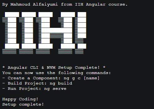 Angular-CLI-NVM-Setup screenshot