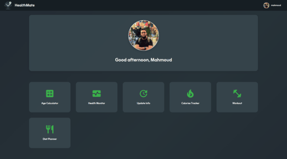Health Mate (Angular) web app preview
